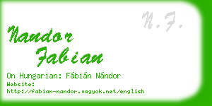 nandor fabian business card